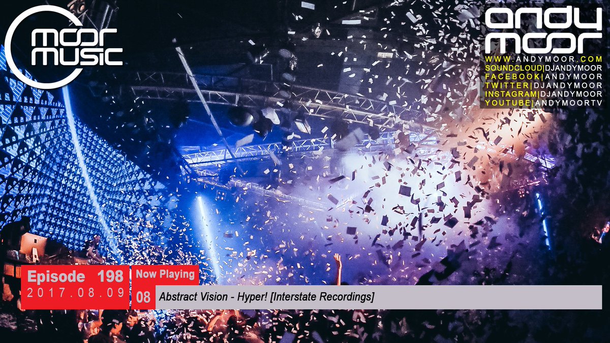 DJAndyMoor's tweet photo. Now playing: 8. @AbstractVision1 - Hyper! // Interstate / @InfrasonicRec on @AfterhoursFM #mm198 #trancefamily https://t.co/4nlU8cVavT