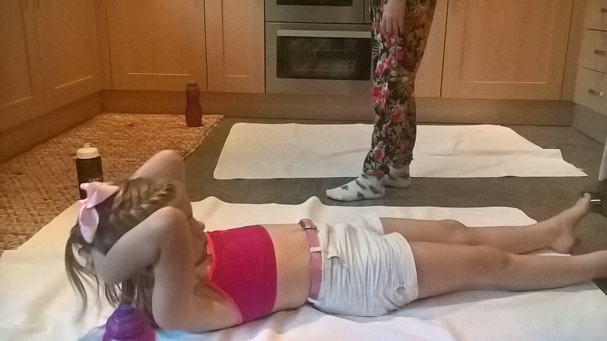 susancotton18's tweet photo. No rest for the wicked! My daughter is now leading an impromptu exercise class. Proud physio mum 😀 #ahpsactive #physioofthefuture https://t.co/d4P501n0r5