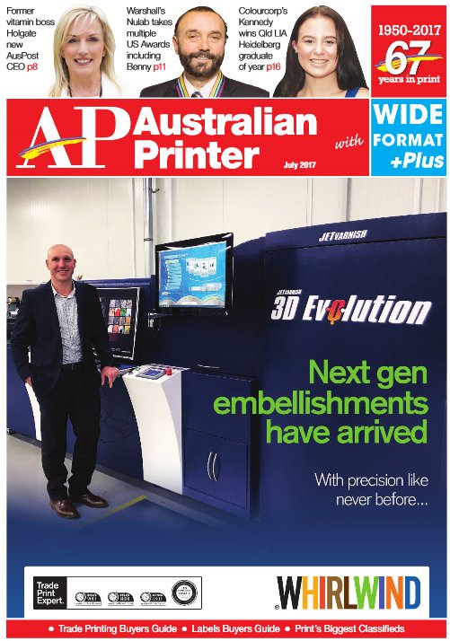 MGI_USA's tweet photo. #JV3D Evo & @konicaminoltaau make cover of @AusPrintEditor! Thanks @whirlwindprint (https://t.co/I0Kn2rA2hR) #mgi #kmau #australianprinter https://t.co/JKDmkGu3c9
