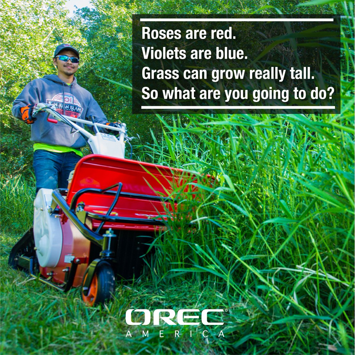 Roses are red. Violets are blue. Grass can grow really tall. What ya going to do? goo.gl/8yQENT #OrecPower #Landscaping #TallGrass
