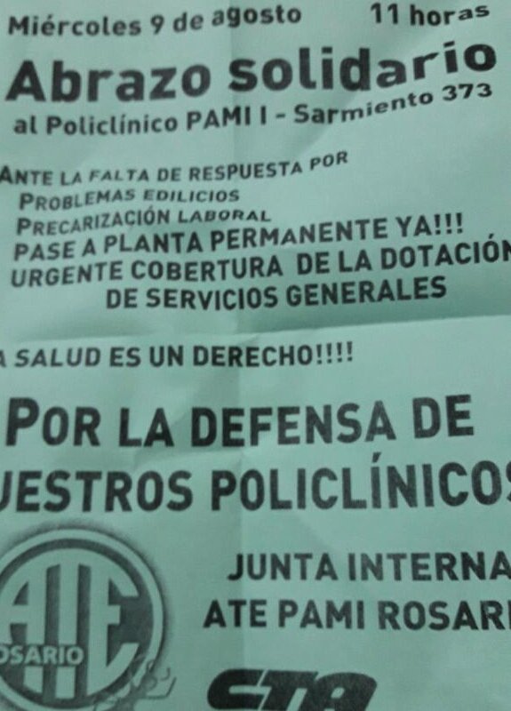 dhfiori's tweet photo. #ahora trabajadores, afiliados y fliares de pacientes abrazan al #PAMI1 x la defensa contra el vaciamiento 📻 al aire los delegados #fm103_3 https://t.co/NdZO9AfL7Y