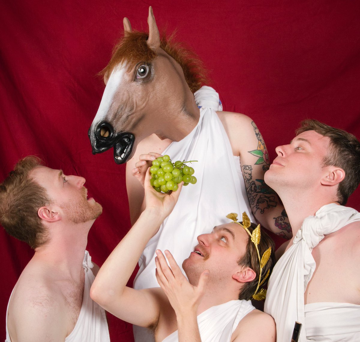 RedPhoneTheatre's tweet photo. After a day off, we dust off our butts and ride again! A Song of Bucephalus, 8:00 tonight at Artpoint Gallery! #yycfringe https://t.co/5uqnqbeZea