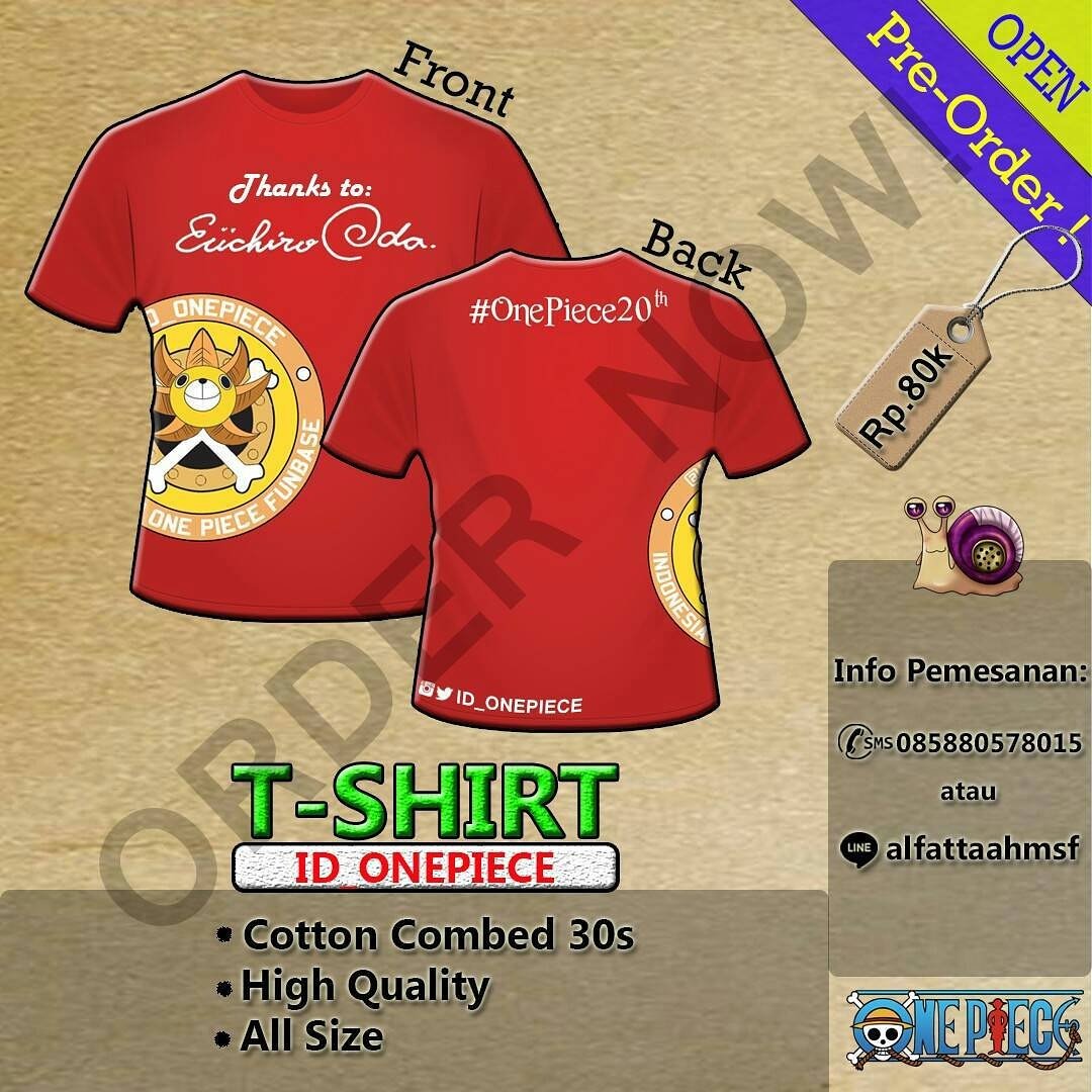 karna kemarin OP ultah ke 20, jadi IDOP bikin kaos spesial ultah OP nih. untuk detail, pm id line : ucupsalah aja yaa.
tengkyuuu