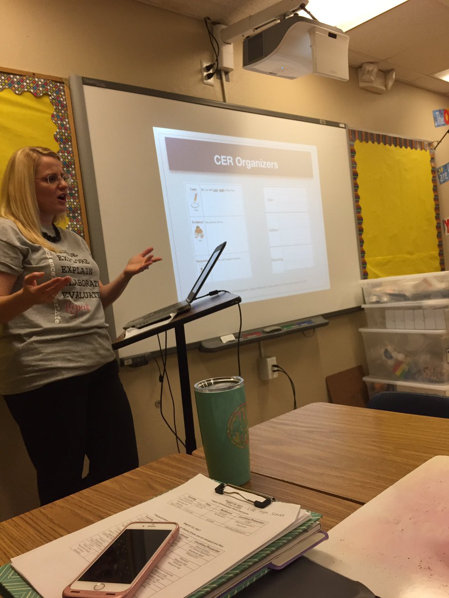 ChelsLane19's tweet photo. Learning how to simplify CER and make it work in my classroom! #lsscience #lschat https://t.co/Rxrk898niP