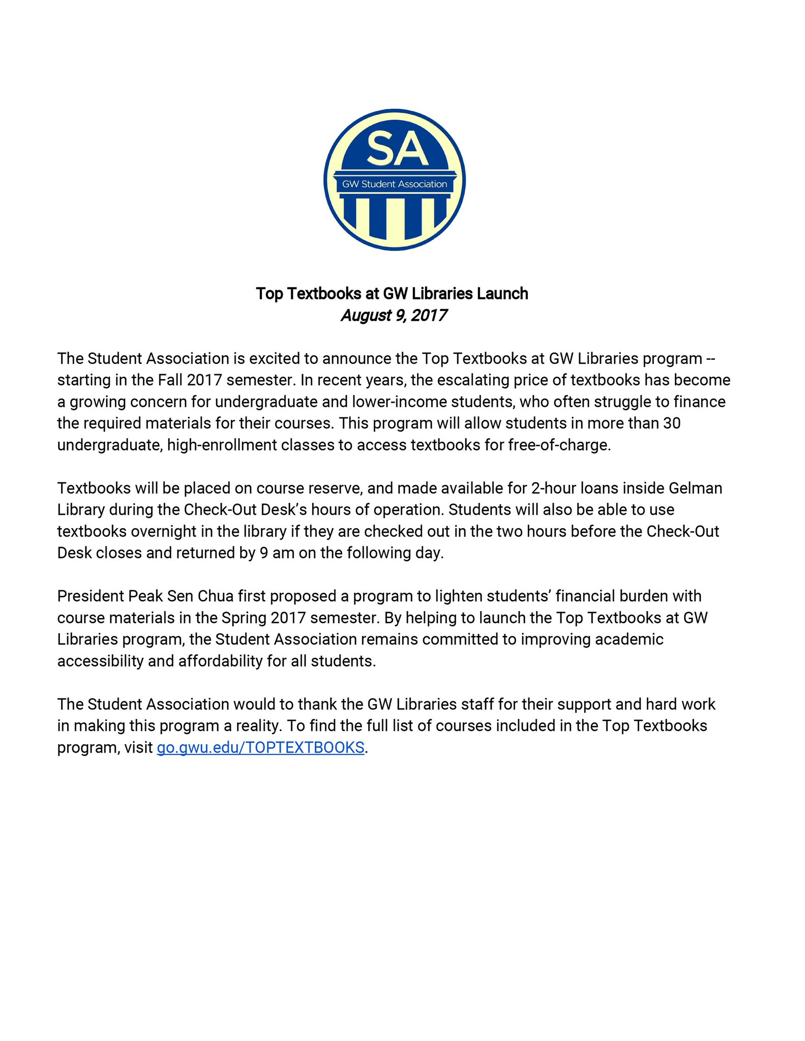 Gw Student Association On Twitter We Are Proud To Collaborate