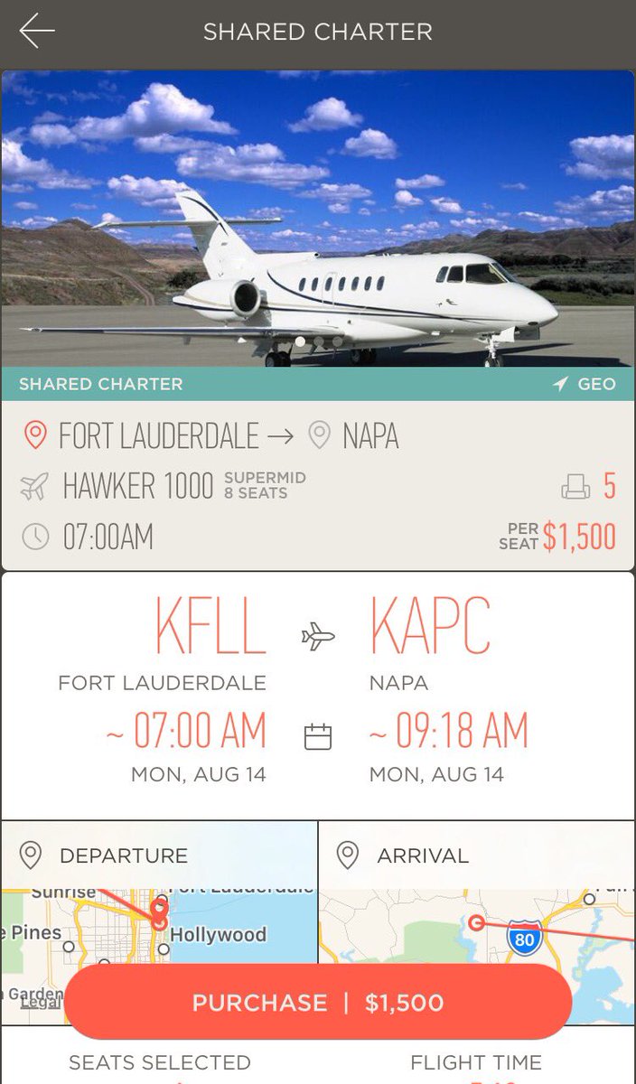 JetSmarter's tweet photo. Wrap up your #summer in the Wine Country π Seats remaining on this #SharedCharter from #SouthFlorida to #Napa next week! #JetSmarter https://t.co/TT5QI8kps3
