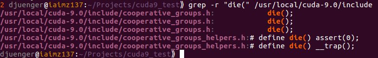 sleeepyjack's tweet image. @harrism #CUDA9 RC makes me wanna assert(0) #everythingbreaks #refactoringmayhem #cooperativedeath