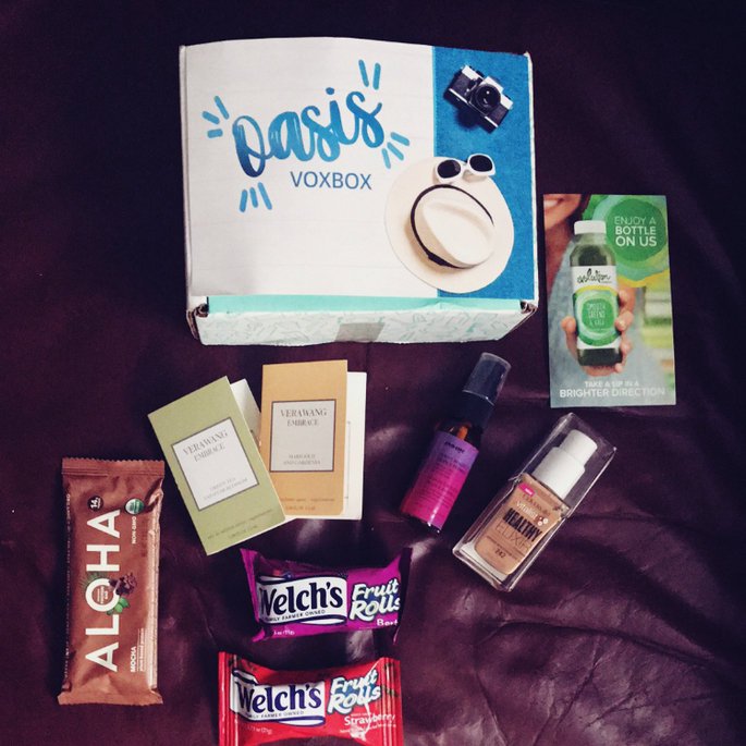 just1huna's tweet photo. So excited to have received my first voxbox courtesy of @Influenster ! #GotItFree #VeraWang #AlohaBar #EvaNYC #Welchs #Covergirl #Evolution https://t.co/ot7oeWg0Jz
