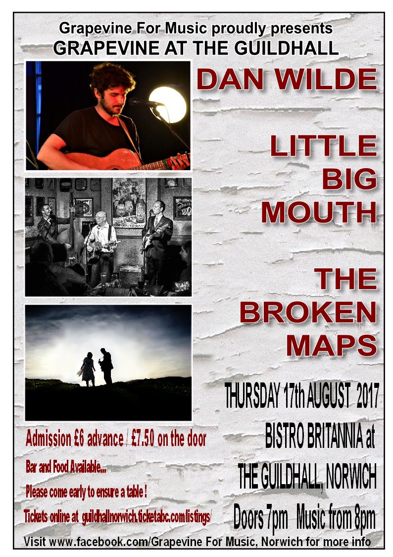 Can't wait for our monthly takeover of Bistro Britannia (<a href="/CafeBritannia/">Cafe Britannia</a> at The Guildhall ) on 17th. Great live music in a beautiful setting.