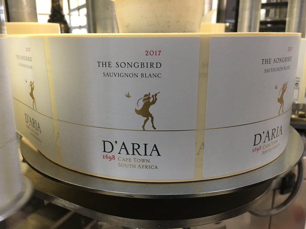 diewynmaker's tweet image. Labeling my first @dariawinery 2017 wine of origin #CapeTown #Songbird #sauvignonblanc