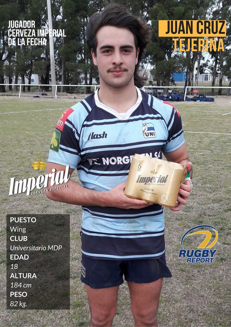 Junto a <a href="/ImperialARG/">Cerveza Imperial</a> elegimos al #JugadorCervezaImperial de la fecha, el destacado fue #JuanCruzTejerina <a href="/unimdp/">Universitario MDP</a> 
bit.ly/2hKPZZO