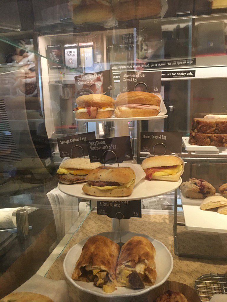 _design_LA_'s tweet photo. A vegetarian's dilemma @Starbucks EIGHT sandwiches but no veggie 🙄 https://t.co/mlIeq0lcUo