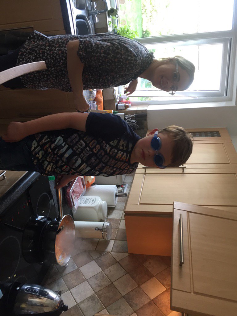 Family cooking Oliver was on onions!