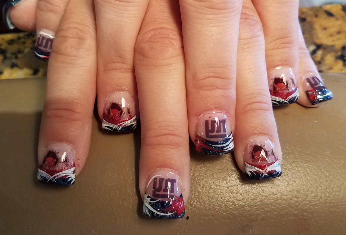 FaithMarie411's tweet photo. @nygiants nails @FDUFootball  nails.... Ready for both seasons  to begin! 😈🏈❤💙👊 #footballseason #2017 #nfl #college  #footballfanatic https://t.co/EgIcpSFaBl
