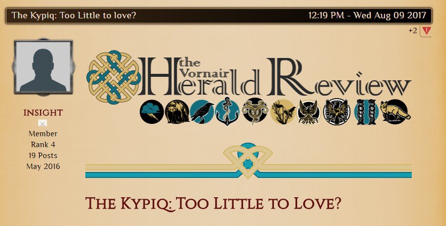 Vornair Herald Review article from Insight up at bit.ly/2upUf72. The Kypiq get no love. #ChroniclesofElyria #MMORPG #indiegame