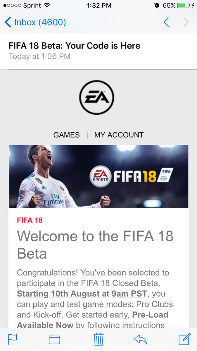 ffsBenfica's tweet image. Giving away FIFA 18 Beta Code. 
RT and Follow to enter.
I'll DM the winner 🤗