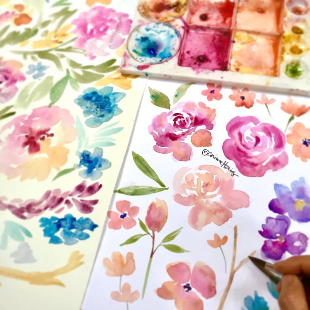 CorinneHaig's tweet photo. #Painting #watercolorflowers for #HappyHumpDay #humpday #watercolorwednesday #illustration #watercolor #art #illustration https://t.co/kQxWQpOrLH