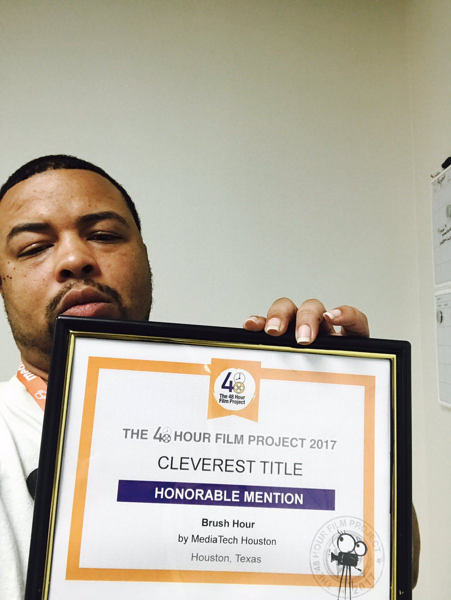 ADProblemSolver's tweet photo. A movie ๐ฅ I was recently in was recognized as most #CleverestTitle by @48HourFilmProj ๐คฃ๐คฃ #StayTuned #WBFG #MediaTechHTX #DopeMovement https://t.co/eKi9MxrVwj