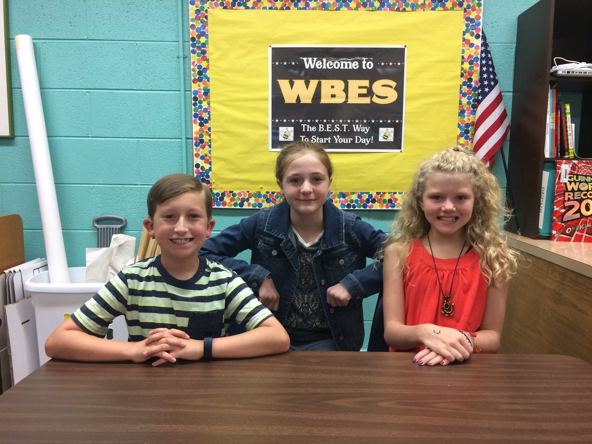 rrainey3187's tweet photo. New 5th graders making us proud on our morning show, WBES! It's going to be an excellent year. @BelviewBees #mcpsfirstday https://t.co/08ldmUKPo5