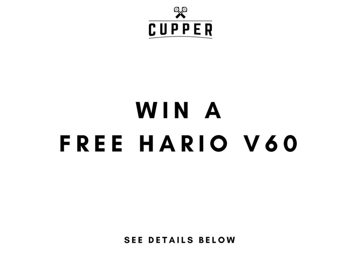 Win a FREE Hario V60 Pour Over Kit.🚨Enter to win 👉 Follow <a href="/cupperapp/">Cupper</a>, like this image + Retweet to be eligible.