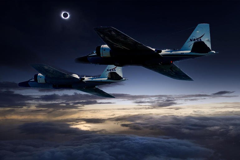 TechRepublic's tweet photo. NASA's eclipse-chasing jets and amazing images of #solareclipses https://t.co/nSGEE7cNf1 https://t.co/9FHdDPsLLK