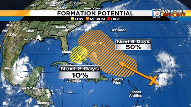 New area of showers & storms over Bahamas has 10% chance for tropical formation. #tropics https://t.co/lffTIIxk1U