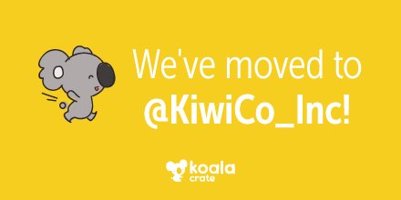 We've joined KiwiCo on Twitter! Find us <a href="/KiwiCo_Inc/">KiwiCo</a> and on kiwico.com.