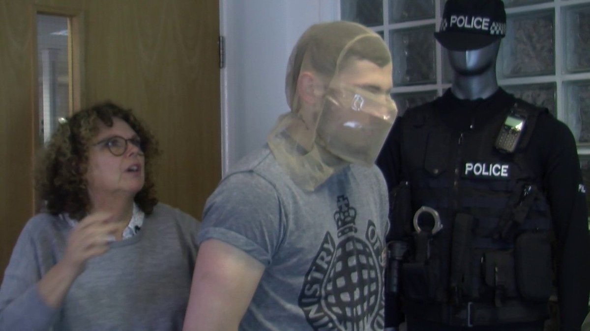 KITDesign's tweet photo. Spit Guard demonstrated by KIT Design's Paula Romano right here #spitguard #spithood #spitmask https://t.co/kihgpYHwHl https://t.co/MviZR9DuXd