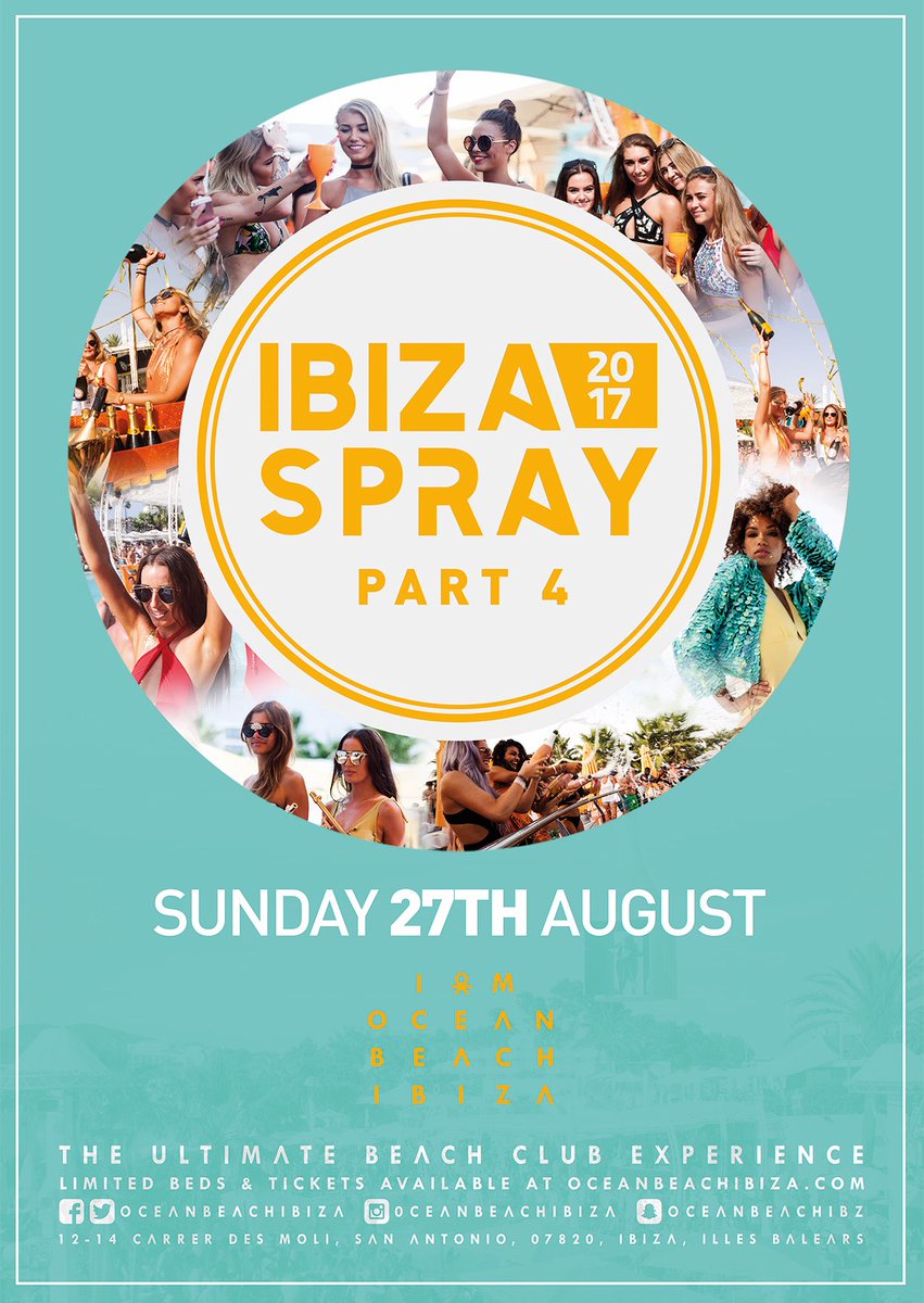 Who's joining us for the August Spray 

For bookings &amp; info please see : ibizaspray.com