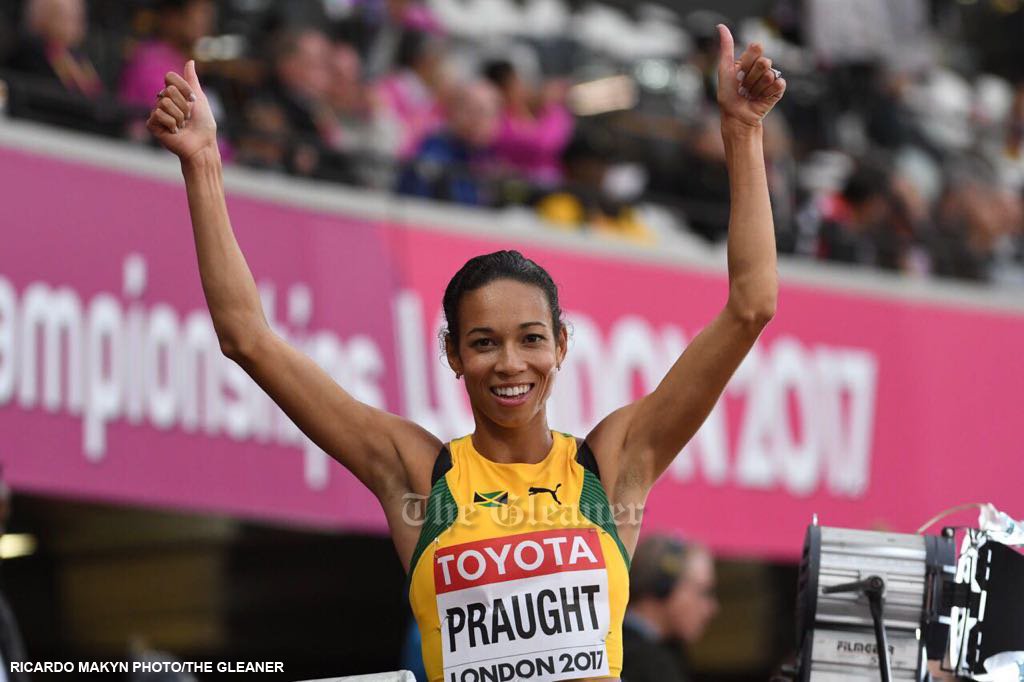 🇯🇲Aisha PRAUGHT celebrates after competing in Heat 2 of the #London2017 Women's Steeplechase event. #RetunToLondon - <a href="/rmakyn/">ricardomakyn.com</a> pic