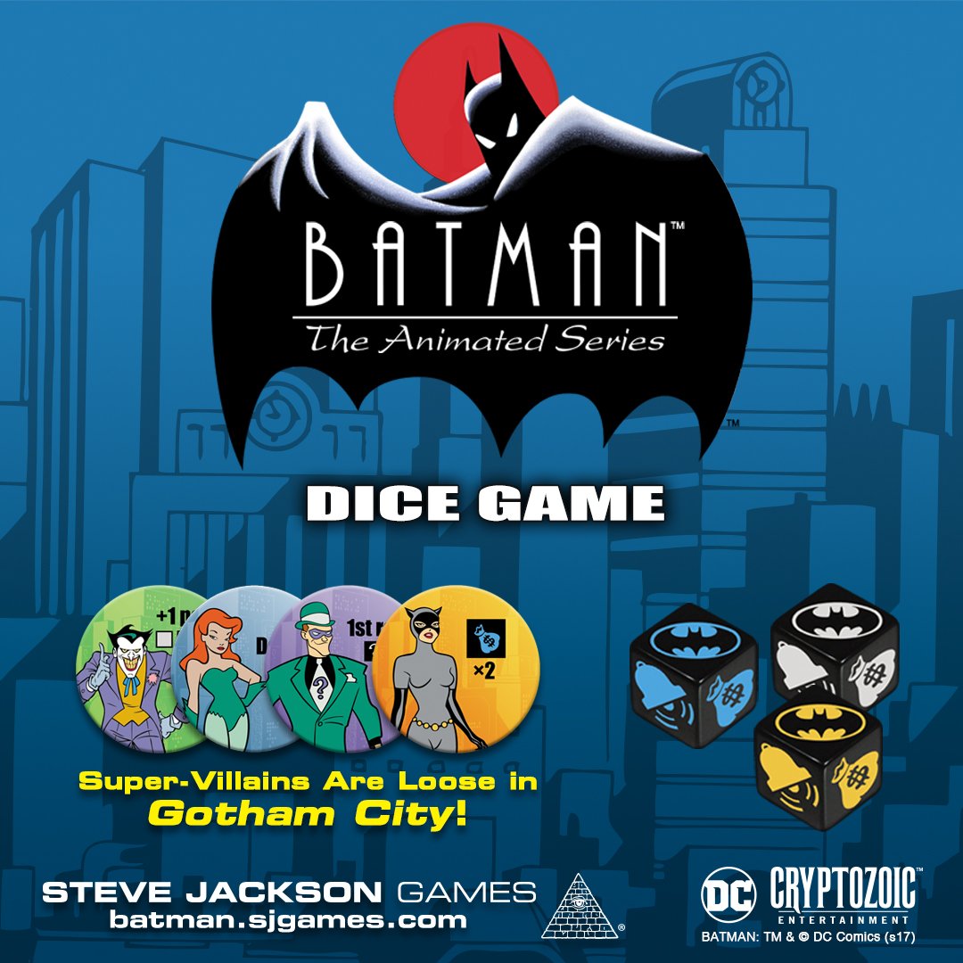 SJGames's tweet photo. We've still got seats open for our #BatmanDice tournaments at #GenCon50! Win one of those limited-edition playmats! https://t.co/QWMaC2Jcnd https://t.co/VF7npP2gCX