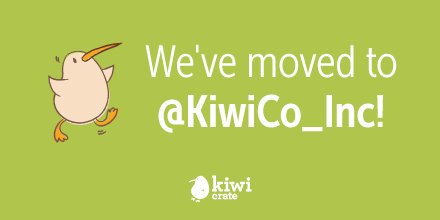 We've joined KiwiCo on Twitter! Find us @KiwiCo_Inc and on kiwico.com.