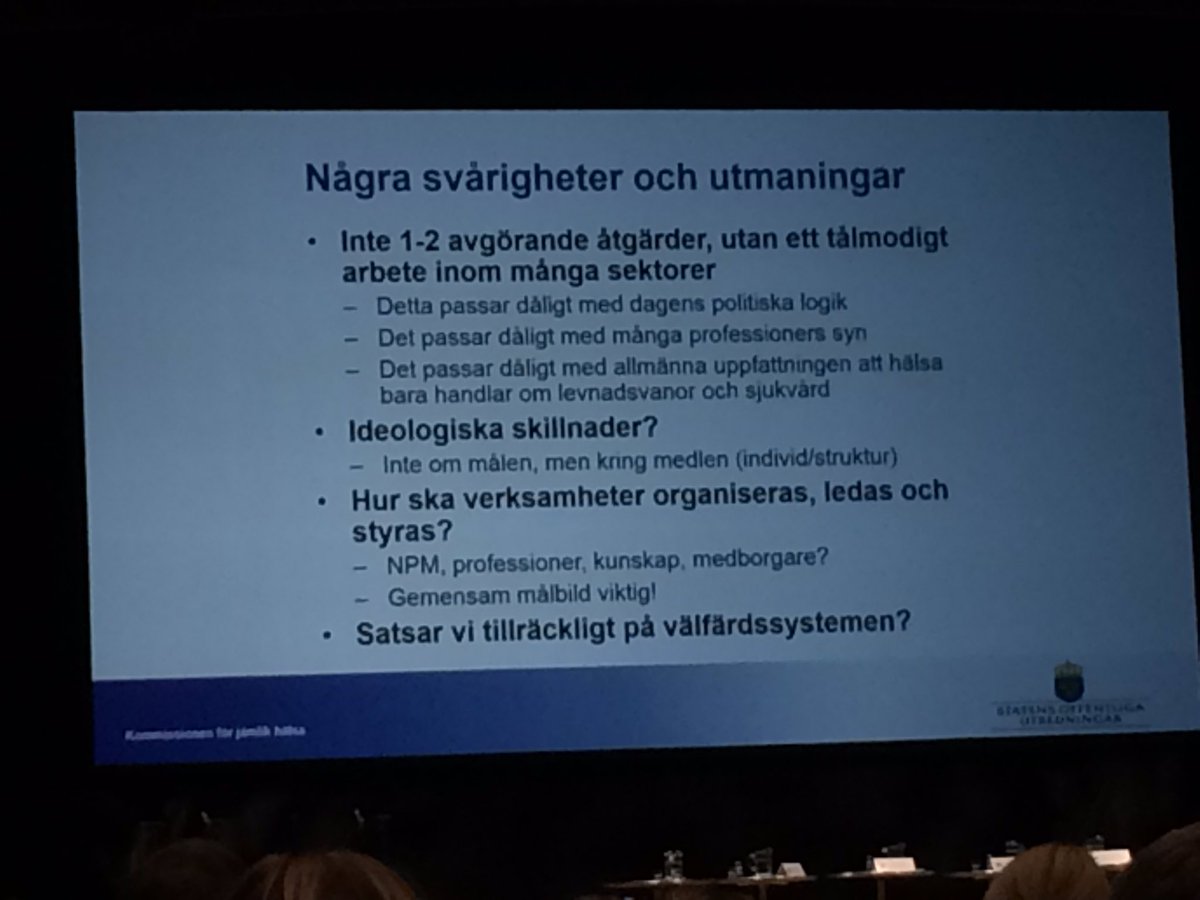 GarasSkoog's tweet photo. #nfsk2017 Olle Lundberg, kommission jämlik hälsa:  "måste ha fler tankar i huvudet samtidigt" https://t.co/k5y5pftMyz