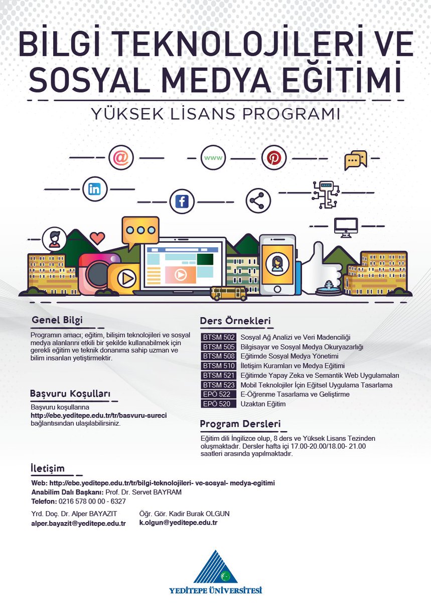 Başvuru koşulları ve diğer bilgiler için web sitemizi ziyaret edebilirsiniz.  
ebe.yeditepe.edu.tr  #bilgiteknolojileri <a href="/YeditepeUni/">YeditepeÜniversitesi</a>