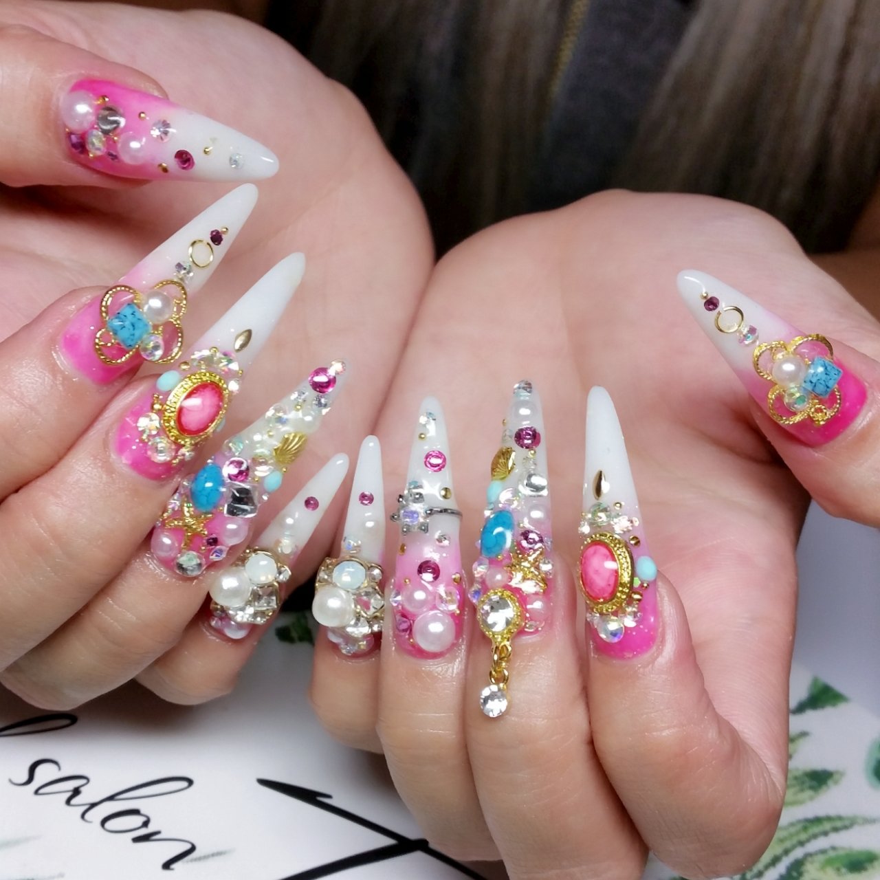 Nailsalon Treail Line Id a 129 ネイル ネイルアート 夏ネイル ジェルネイル ロングスカルプ 鴫野 緑橋 ネイルサロン Nail Nailart 派手ネイル T Co I5b8jtcgmj Twitter
