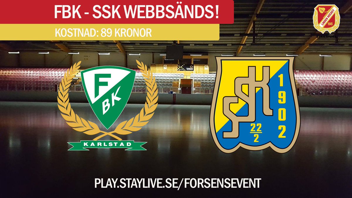farjestad_bk's tweet photo. Klart: Söndagens match mot SSK i Eskilstuna kommer att streamas på webben. https://t.co/hFrLVrdQp3 #fbkse https://t.co/K8UZkfYQJu