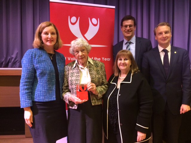 Volunteers_NSW's tweet photo. Congrats Meg Stevenson has been announced Sydney North Volunteer of the Year (Overall and Senior Winner). #2017VolawardNSW #giveyourbest https://t.co/3Df61vHwv2