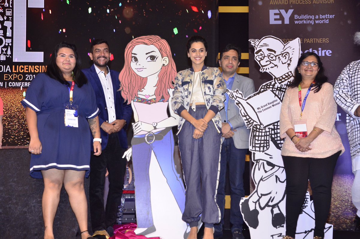 taapsee's tweet image. From the &apos;common man&apos; to &apos;common woman&apos; this is evolution! #RKLaxman #commonman #commonwoman #Blessed