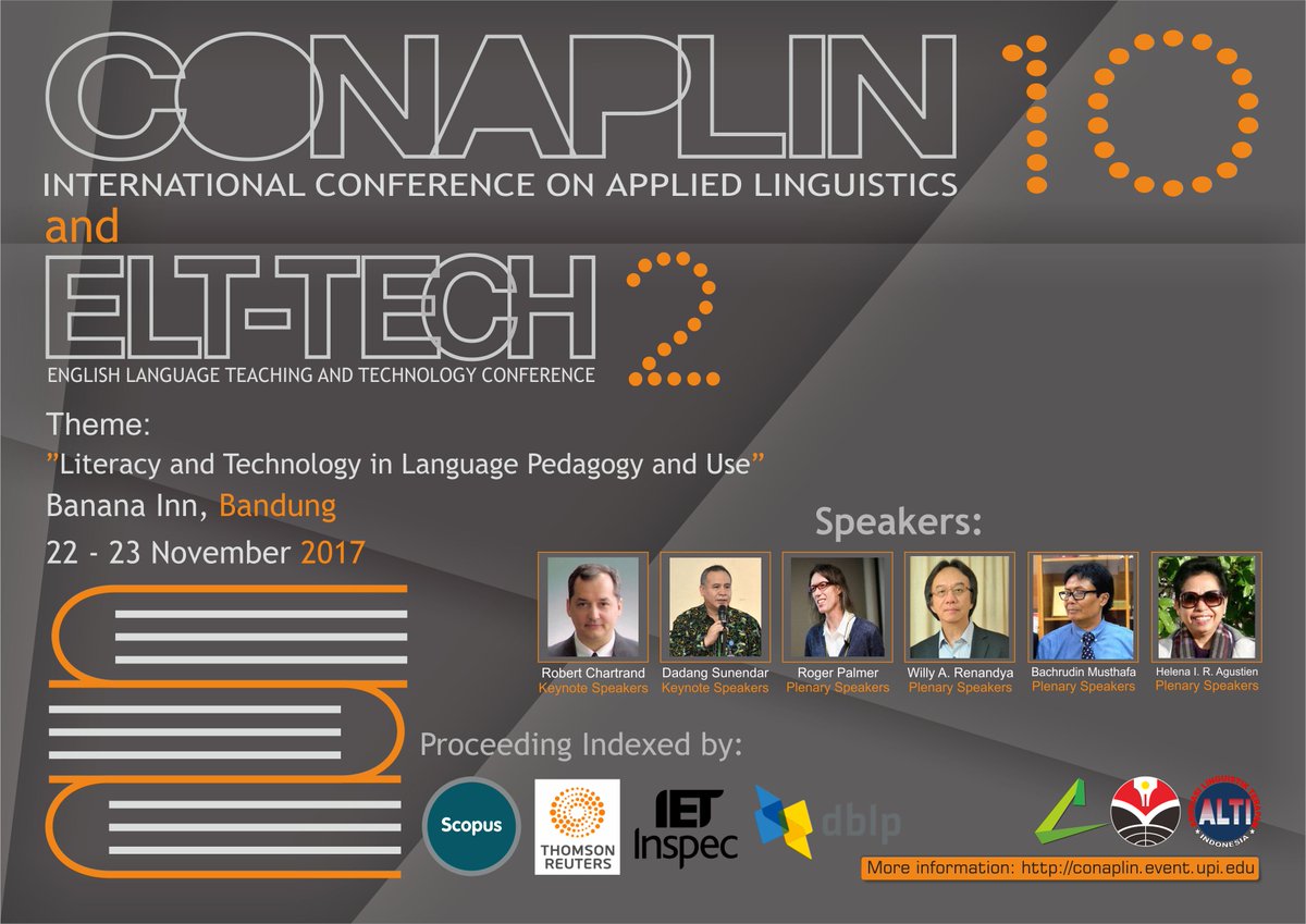 balaibahasaUPI's tweet photo. Balai Bahasa bekerjasama dg Dept. Pendidikan Bhs Inggris UPI dan @ALTI_Linguistik menyelenggarakan seminar #CONAPLINX dan #ELTTECH2. https://t.co/Z4uV0ohoTu