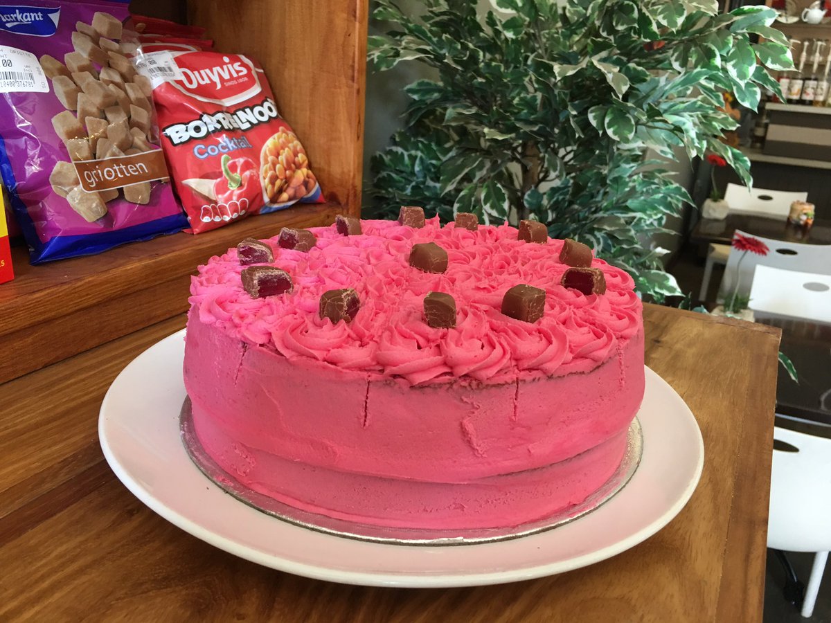 CafeFarmstead's tweet photo. Our delicious Turkinsh Delight Cake! 
•
#coffeeshop #cake #turkishdelight #selfbaked #coffeetime #delicious https://t.co/9pILnNbVQW