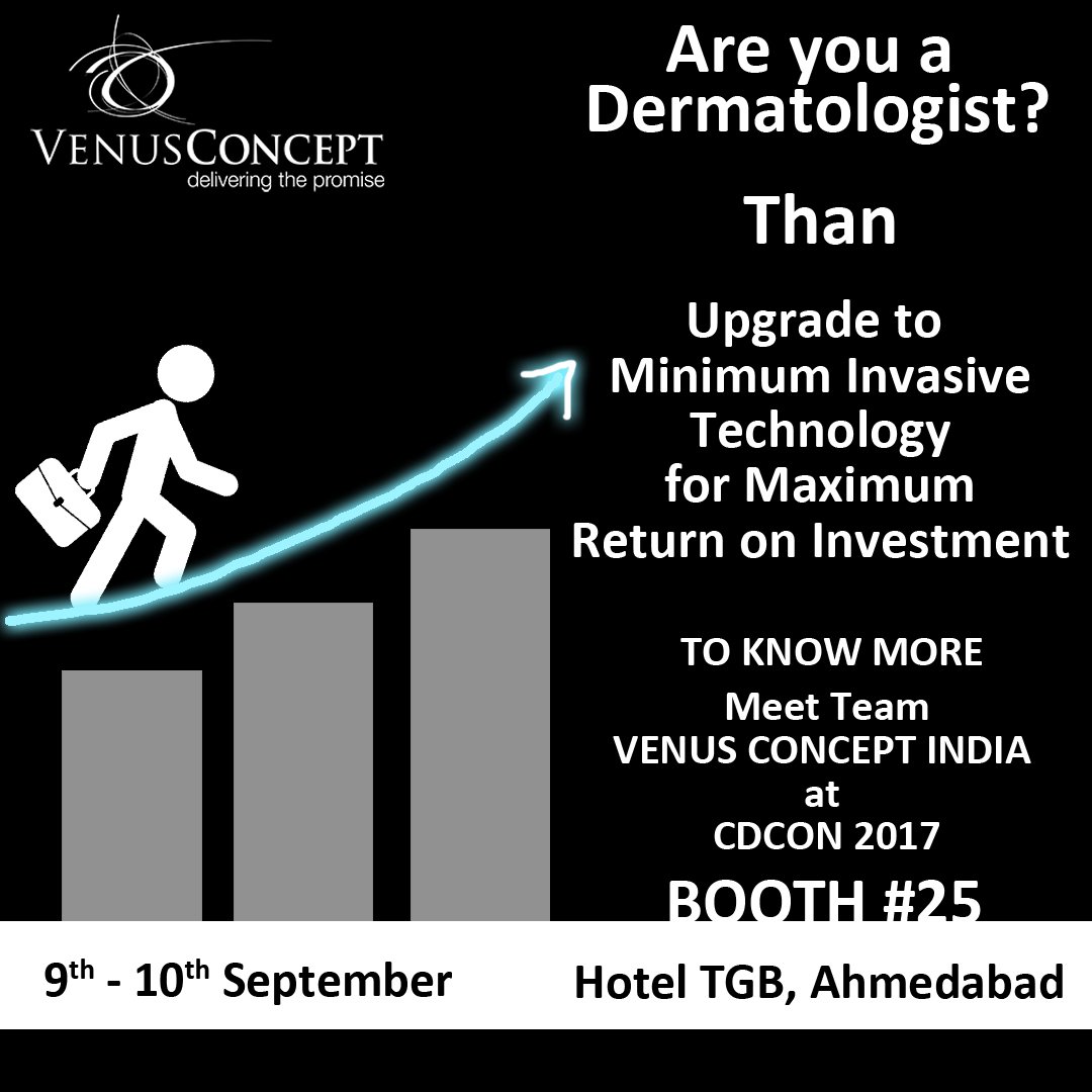 venus_india's tweet photo. Want to know more about #NanofractionalRF with Smart Scan and #IPL with Smart Pulse technology.Come to Booth #25 at #CDCON2017. https://t.co/t8yb7tmsUW