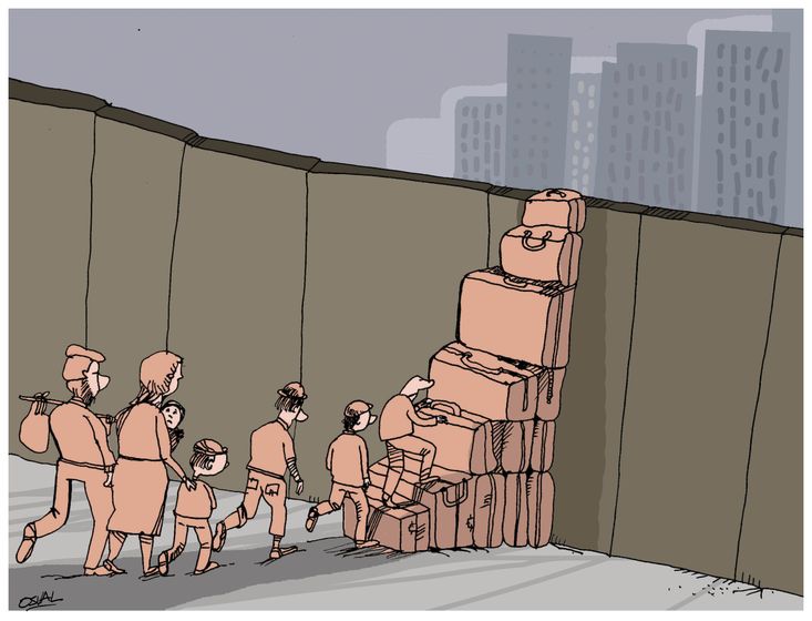 fanigrande's tweet photo. "Migratory solutions", de Osvaldo Gutierrez Gomez para @cartoonmovement #Migrants #Refugee #WhereIsEurope #UEosis #DDHH #lAsilo https://t.co/8ehHYBeacS