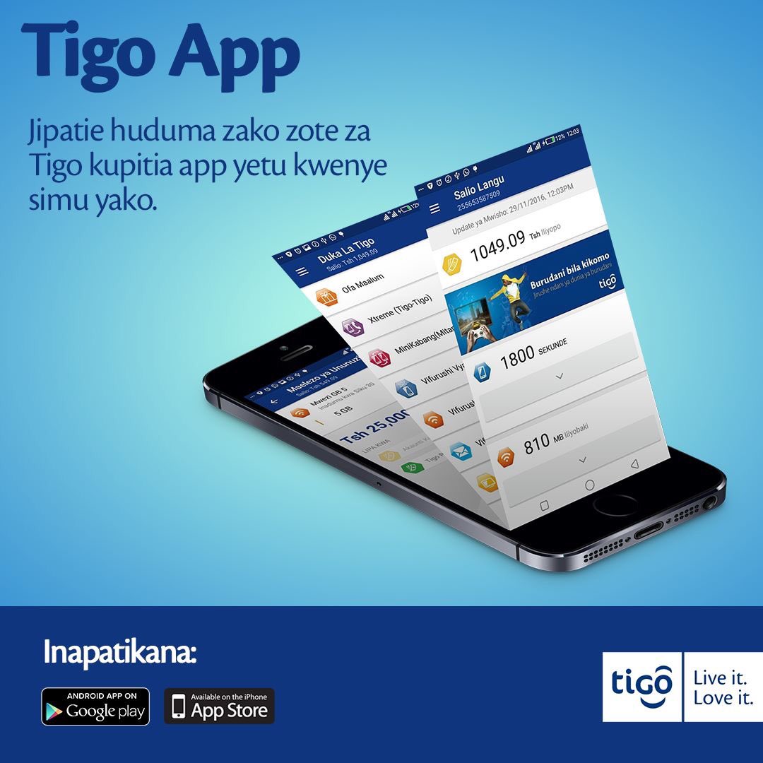 YasTanzania_'s tweet photo. Tumia #TigoApp
Simamia huduma zako za Tigo kama kuangalia salio, kununua vifurushi na zaidi
bofya https://t.co/xSySDbqQ9c https://t.co/ijLNVDg064