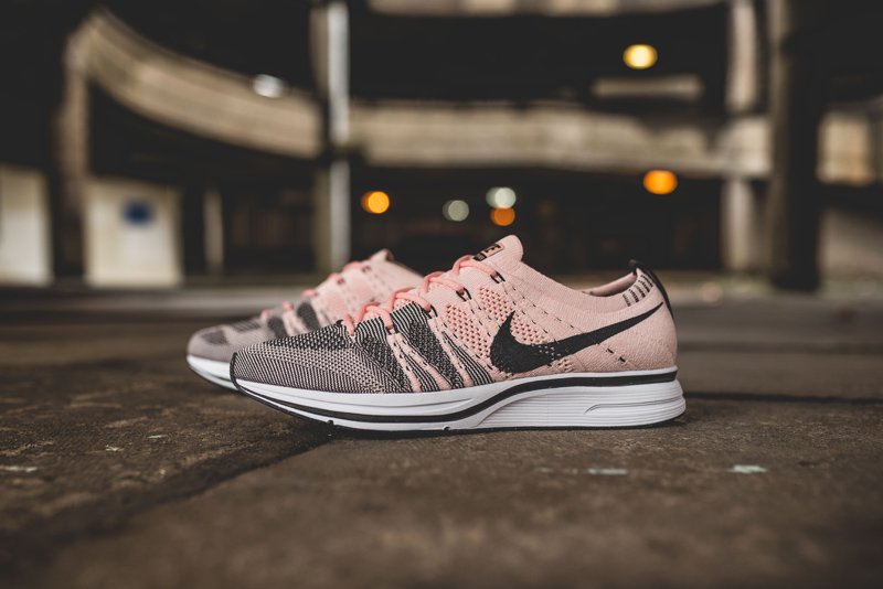 flyknit trainer sunset tint on feet