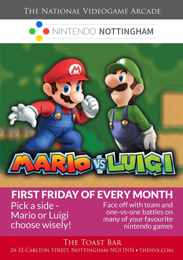 Our next #Mario vs #Luigi event is on the 1st Sept 8pm <a href="/thetoastbar/">The Toast Bar</a> <a href="/theNVA/">Thenva_</a>. Pick a side and battle it out!

bit.ly/2w6hSPh