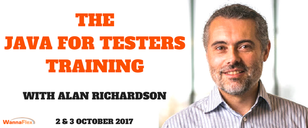 WannaFlex's tweet image. Boost your Java skills with bestselling author of #JavaforTesters @eviltester. Join him on 2 & 3 Oct. Download info: bit.ly/2i8GR1h