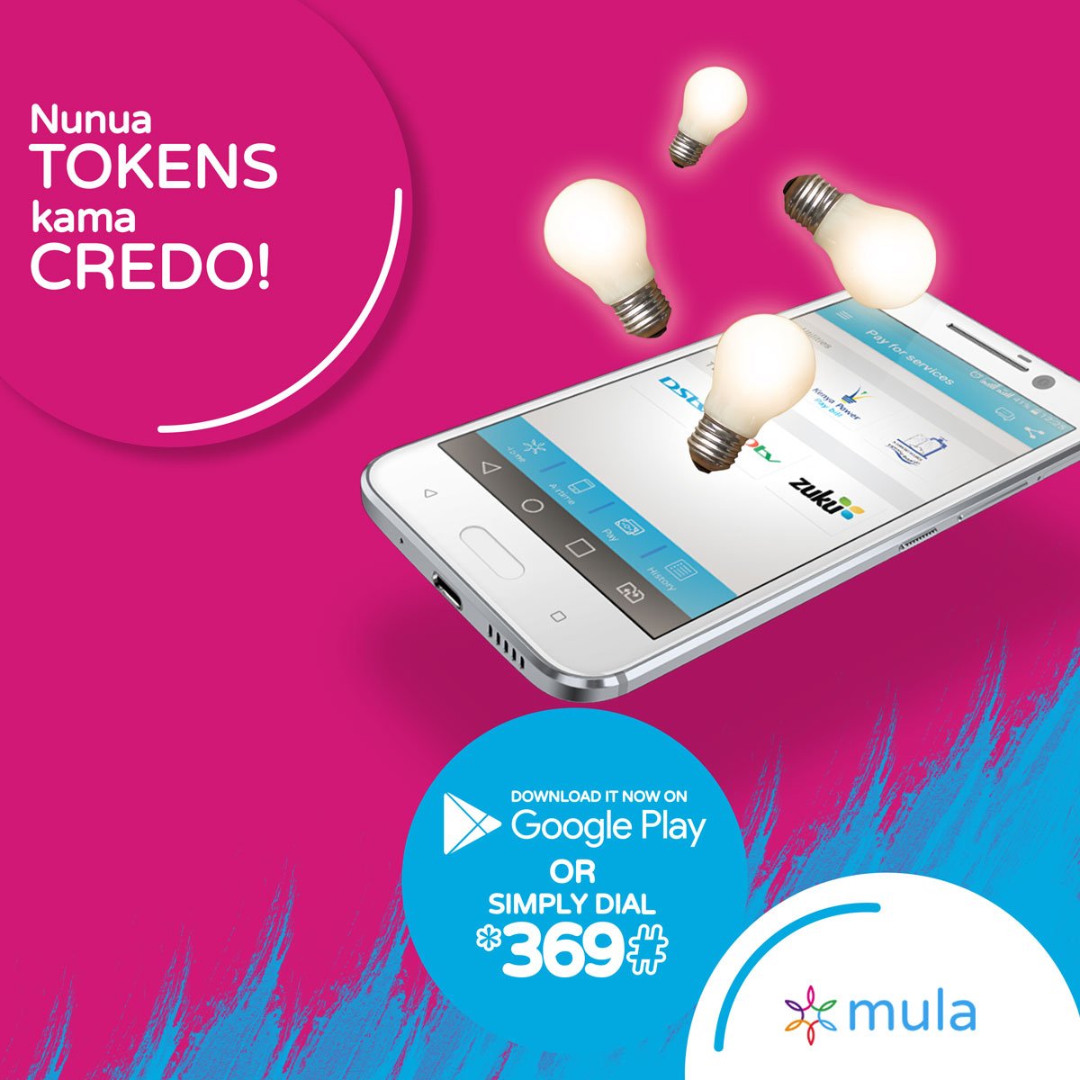 TinggAfrica's tweet photo. Want to buy tokens the easy way? Try MULA.
Download now: https://t.co/untiVtVyrv
#TokensChapChap
#KPLCTokens
#SimplestWayToPay https://t.co/xiLVkEADPH