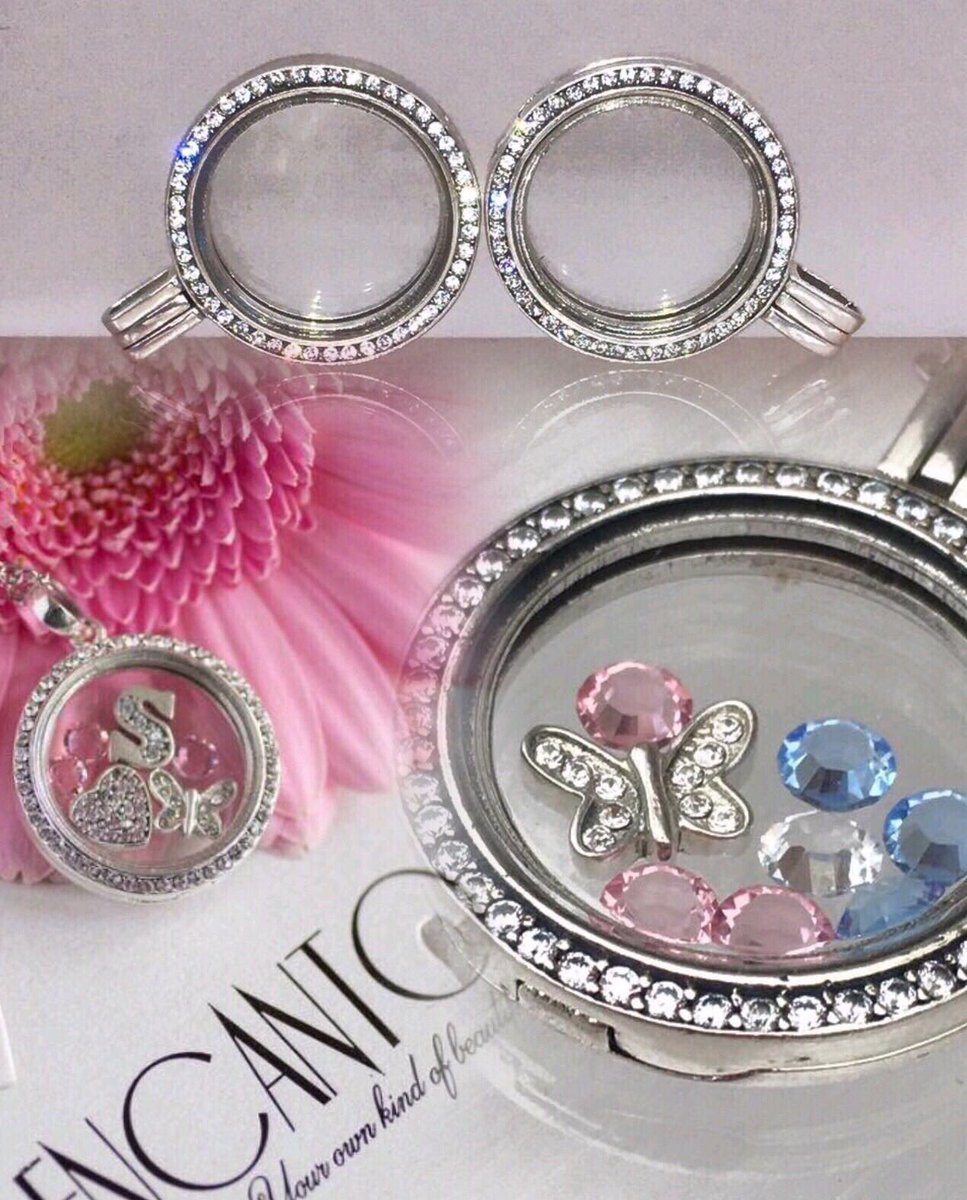 Our large #sterling silver locket with #swarovsk embellishments. The perfect #personalised gift. #yourownkindofbeautiful