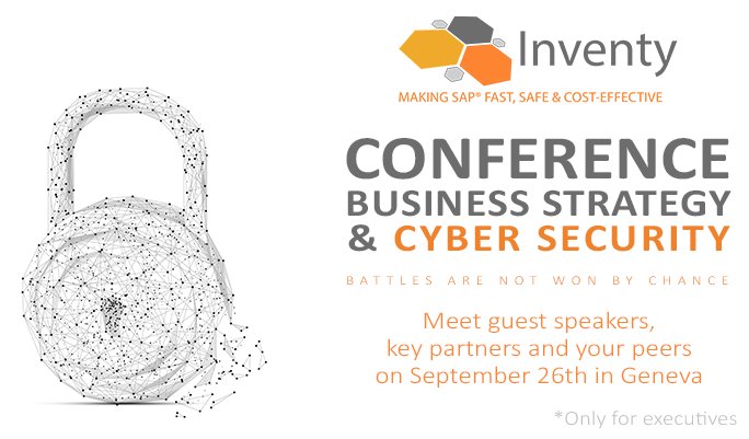 InventyConsult's tweet photo. Unique event in Europe! Business strategy &amp; #cybersecurity conference Sept 26 in Geneva world-renowned speakers @SAP https://t.co/tvYsrDxhNI https://t.co/eX1FmT4O7t