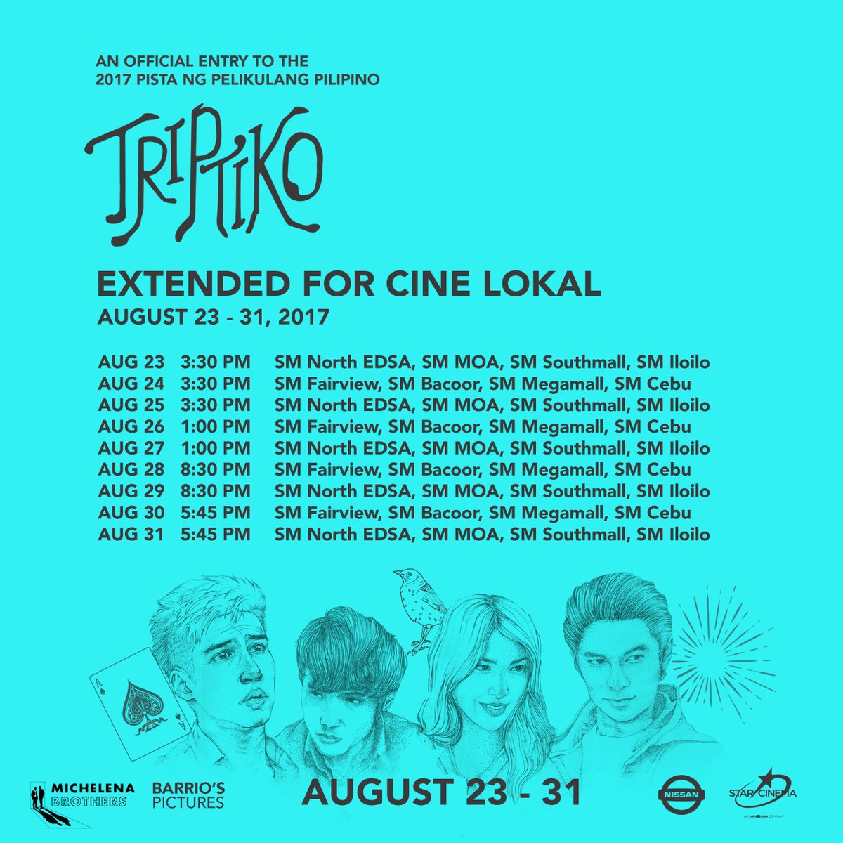 triptikomovie's tweet photo. Hello! We are still showing in these cinemas. Check out our schedule! Embrace your weirdness. https://t.co/VKvk4DQ64z